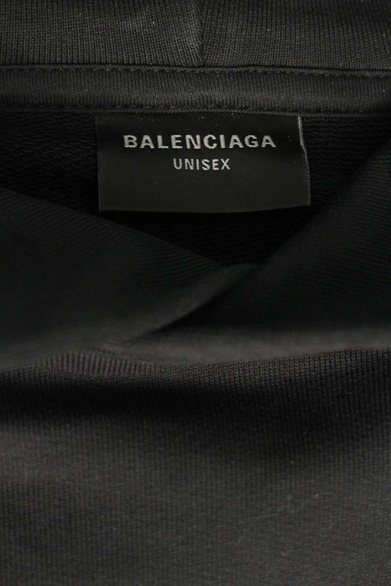 Balenciaga Rhinestone Logo Hoodie Black Size 1