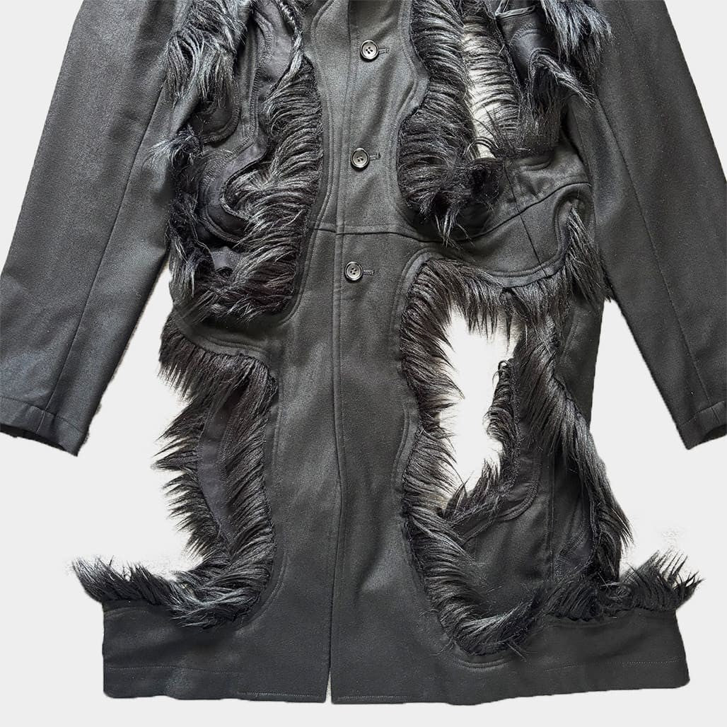 COMME DES GARCONS HOMME PLUS 23AW Fur Chester Coat Black Size S