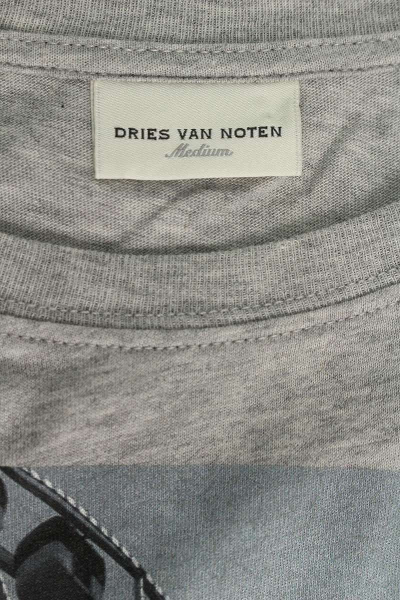 Dries Van Noten Print T-Shirt Gray Size M
