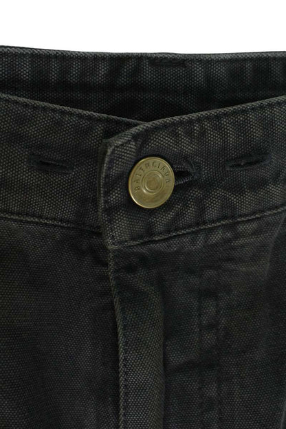 BALENCIAGA Double Knee Painter Denim Pants Black Size 32