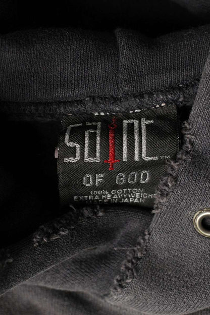 Saint Michael x Fear of God Vintage Logo Print Hoodie Black Size XXL