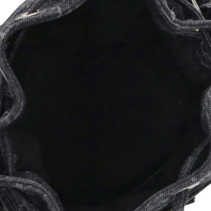 Balenciaga Le Cagol denim all-over print shoulder bag Black One Size