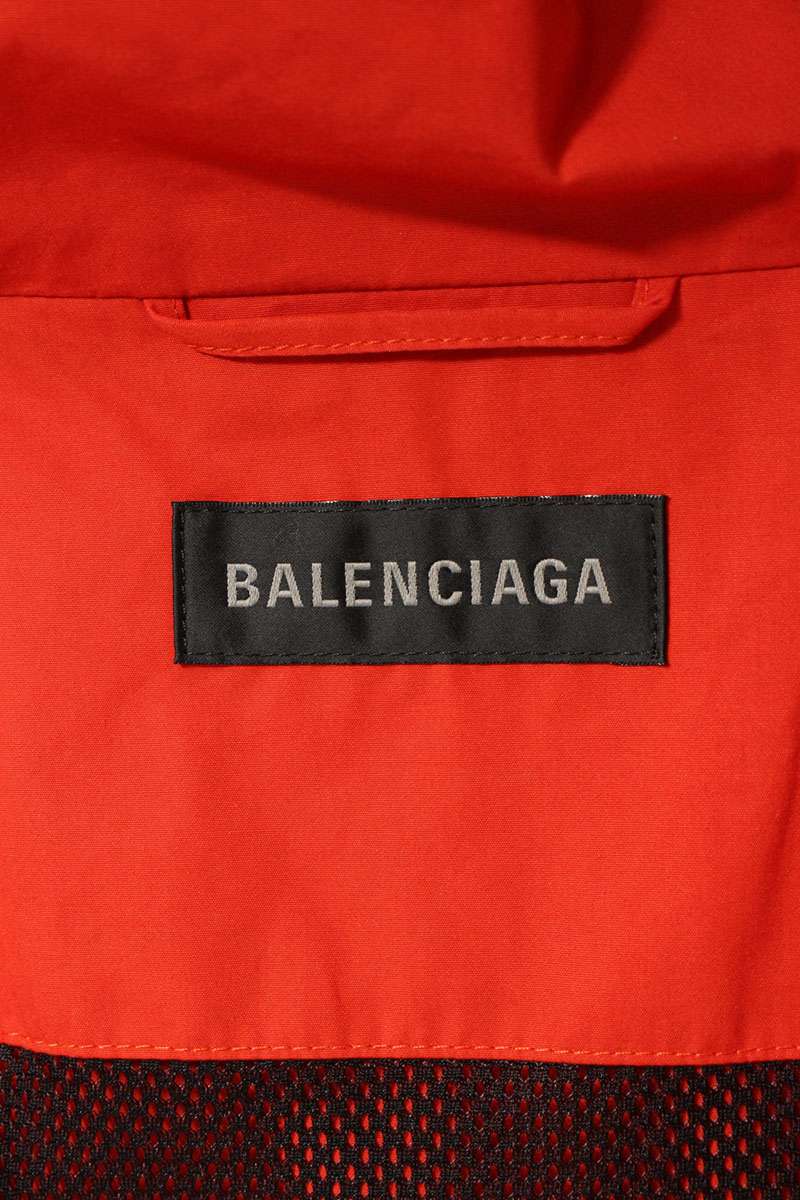 Balenciaga Logo Print Blouson Red x White x Black Size S