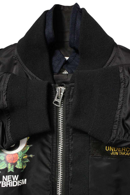 Undercover x Sacai 20SS Logo Print MA-1 Blouson Black Size 3