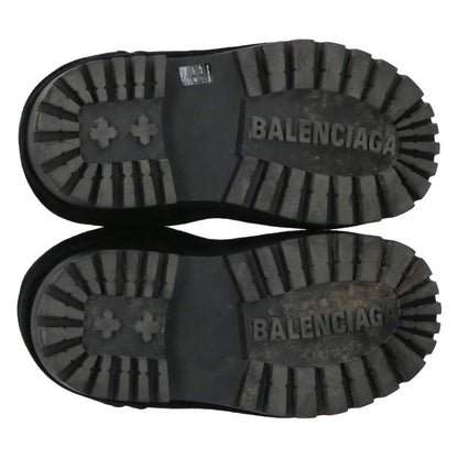 BALENCIAGA Alaska Fur Suede Short Boots Black Size 9.5