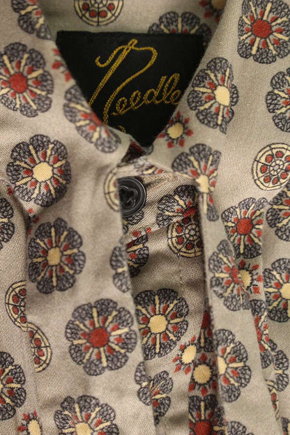 Needles All-Over Print Long Sleeve Shirt Beige Size 2