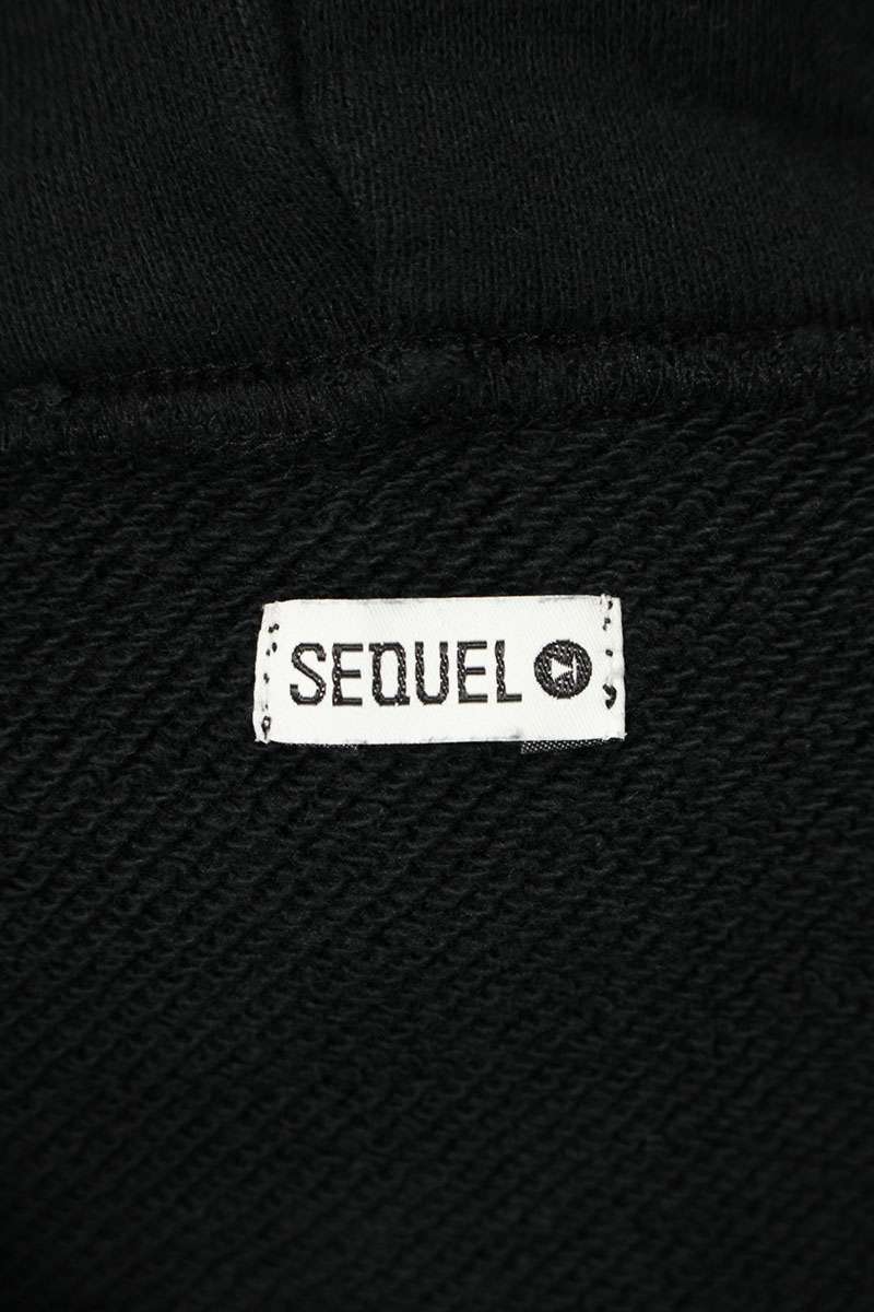 SEQUEL 24SS Logo Print Hoodie Black Size M