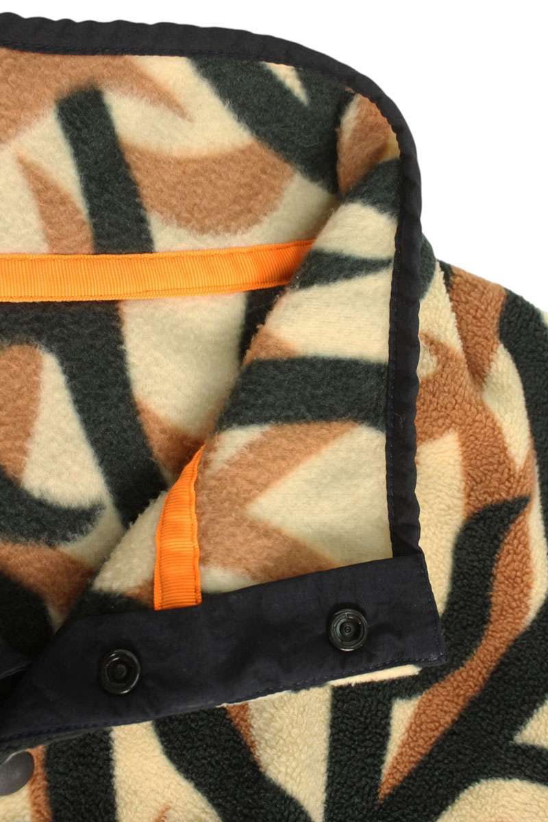 Saint Michael All-Over Print Fleece Blouson Brown Size L