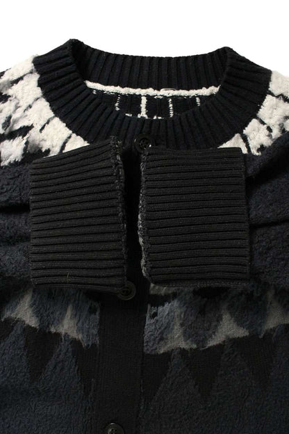 Sacai 24SS Cardigan Black x Blue Size M