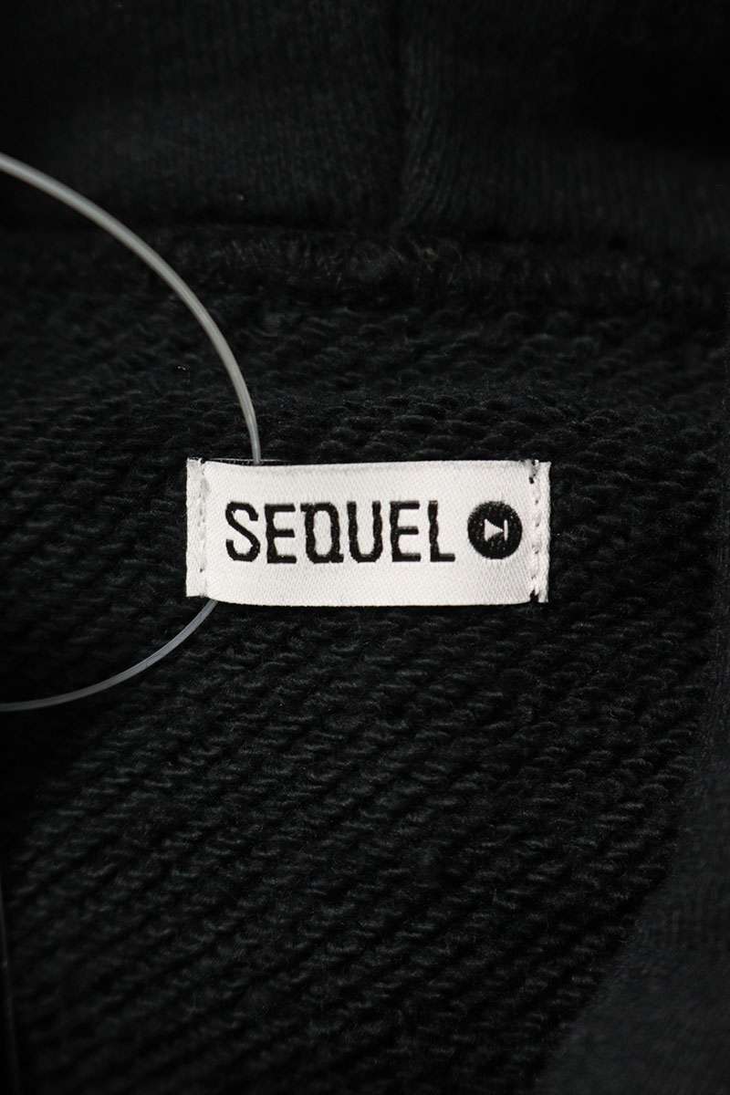 SEQUEL 24AW Print Hoodie Black 24AW-SWCS Size S