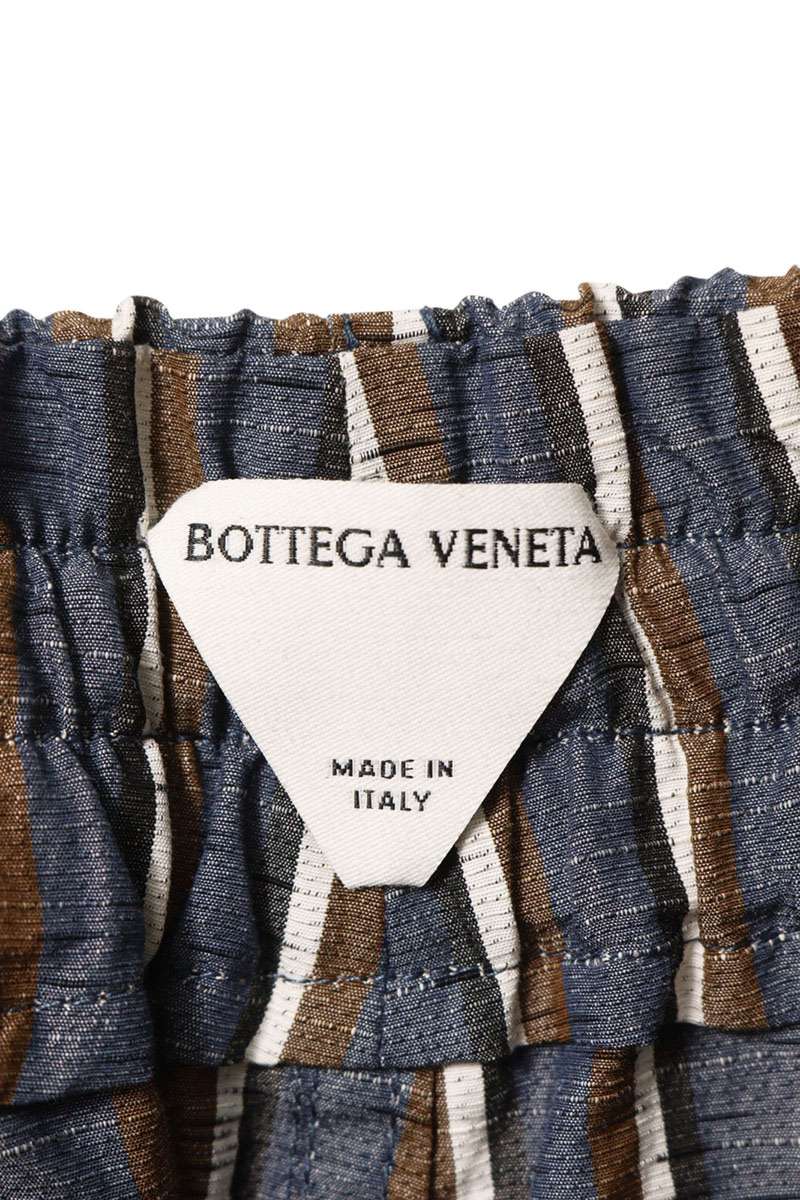 Bottega Veneta Striped Long Pants Blue x Brown Size 34