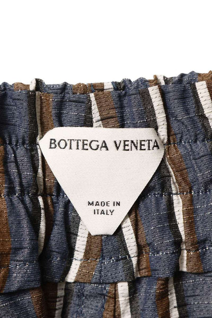 Bottega Veneta Striped Long Pants Blue x Brown Size 34