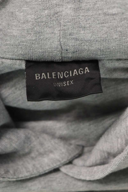 Balenciaga 24AW Logo Print Pullover Hoodie Gray x Yellow Size S