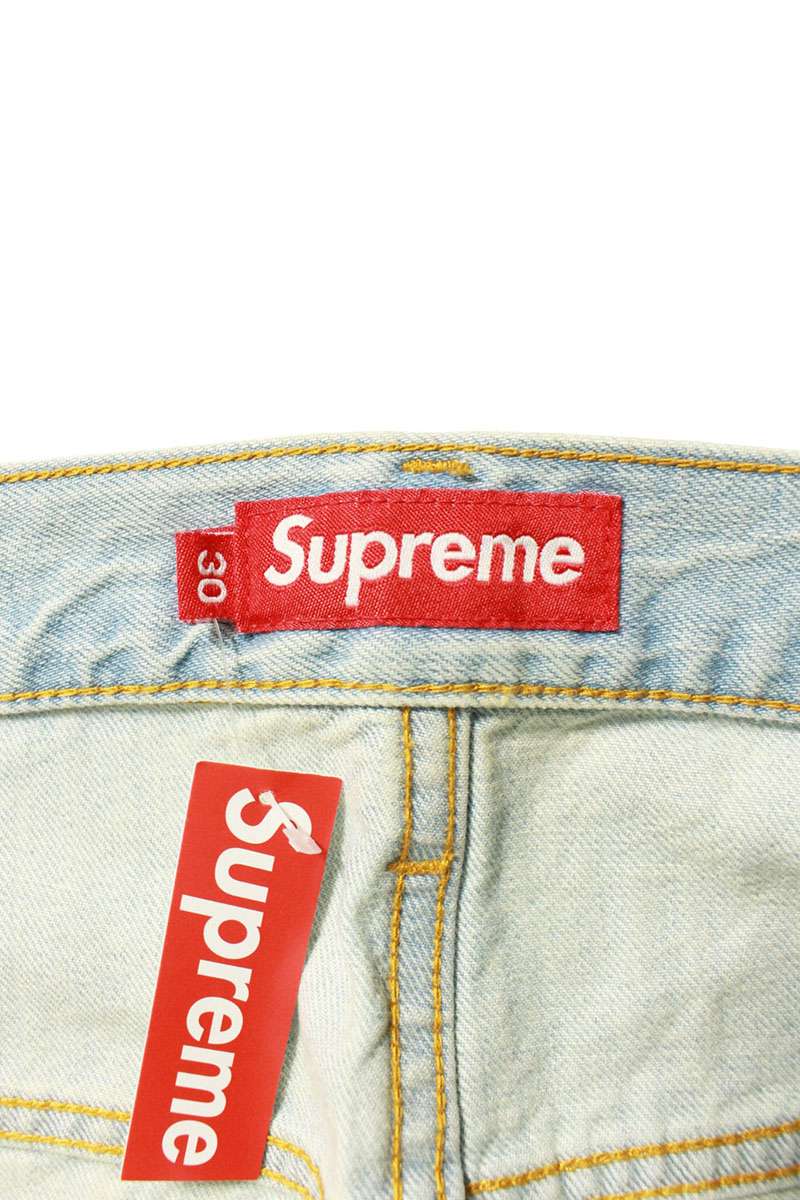 Vintage Supreme Bottoms - SUPREME 25AW BAGGY JEAN Well-Washed Denim Pants Blue Size 30 - Authentic Archive