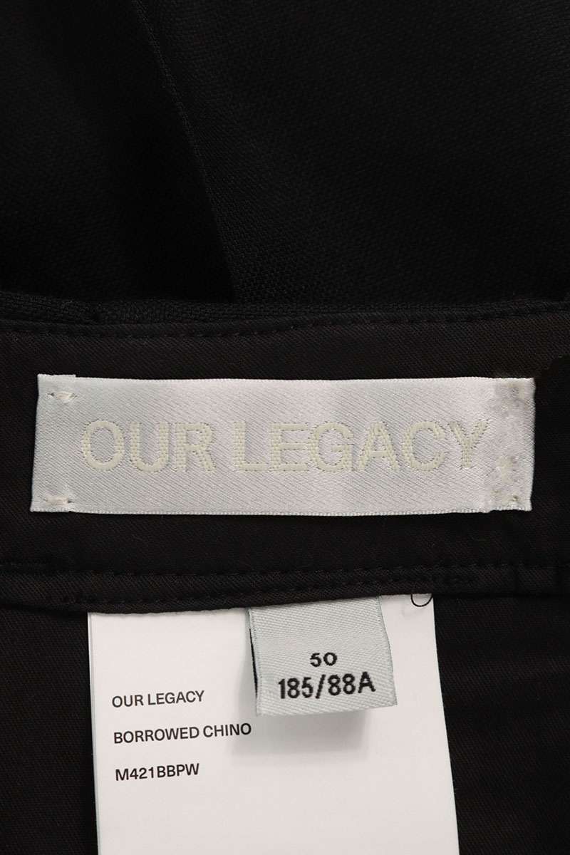 Our Legacy BORROWED CHINO Wool Long Pants Black Size 36