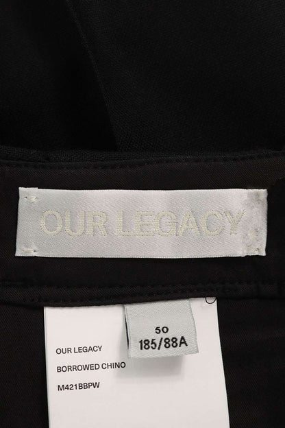 Our Legacy BORROWED CHINO Wool Long Pants Black Size 36