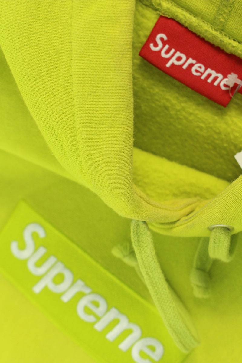 Vintage Supreme Tops - SUPREME 12AW Box Logo Pullover Logo Pullover Hoodie Green Size L - Authentic Archive