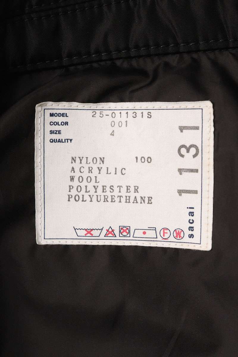 Sacai 25AW Studded Nylon Twill Blouson Black Size XL