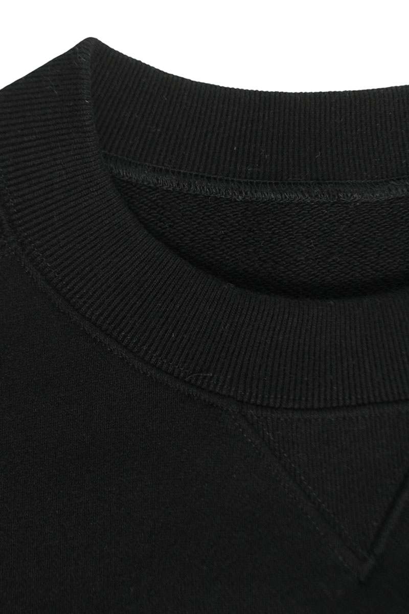 Sacai 21SS Logo Print Reconstructed Crewneck Sweatshirt Black Size L