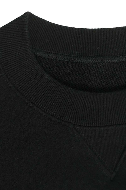 Sacai 21SS Logo Print Reconstructed Crewneck Sweatshirt Black Size L