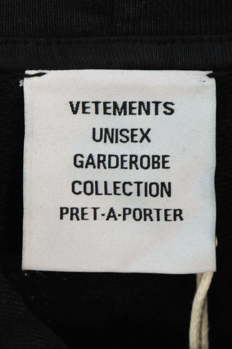 Vetements 24AW Logo Hoodie Black x White Size XL