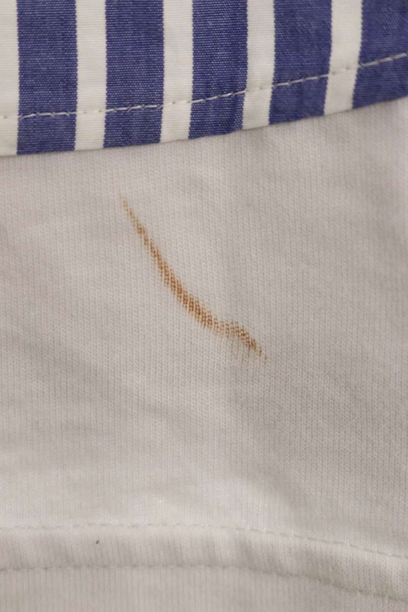 Balenciaga Logo Embroidered Striped T-Shirt Blue x White Size XS