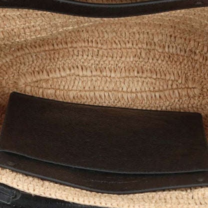 Balenciaga Lu City Raffia 2-way Handbag Beige x Black One Size
