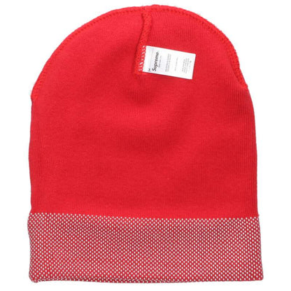 Supreme SIZE Studded Knockout Big Logo Beanie Red x Silver One Size