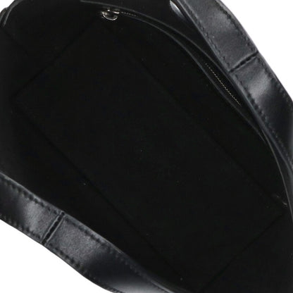 Balenciaga XS 747036 Logo Leather Handbag Black One Size