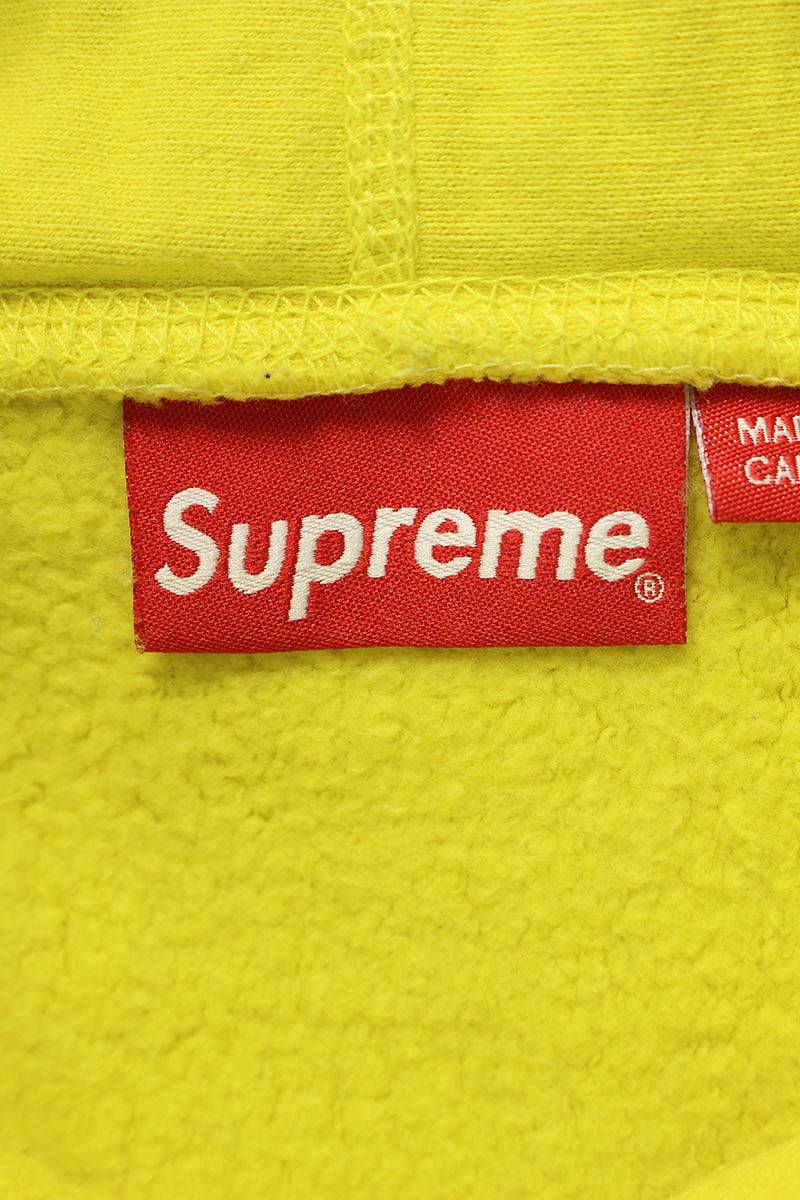 Supreme 20AW Cross Box Logo Hooded Sweatshirt Yellow Size M