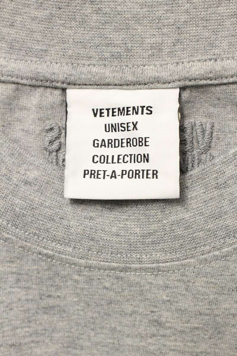 Vetements 25AW Print T-Shirt Gray Size XS