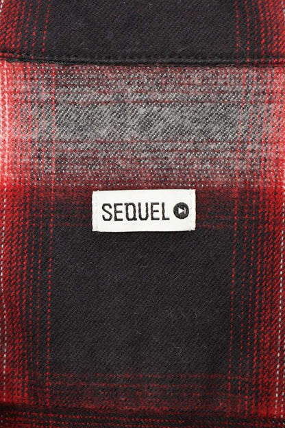 SEQUEL 23AW Long Sleeve Shirt Red x White Size XL