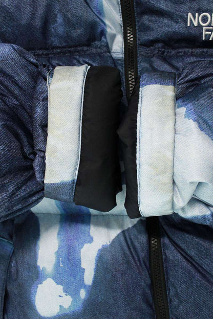 Supreme x The North Face 21AW Bleached Denim Print Nuptse Jacket Size L