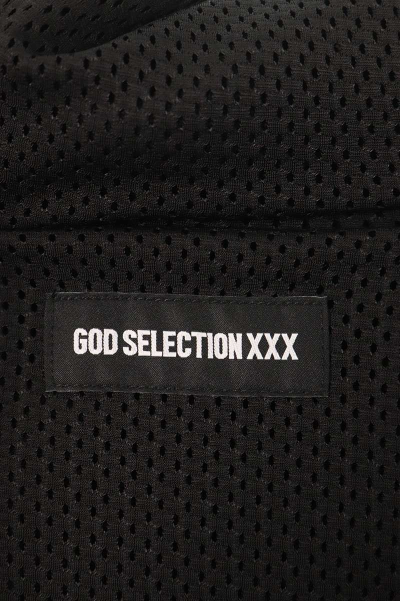 GOD SELECTION XXX Logo Embroidered Boa Blouson Black Size M