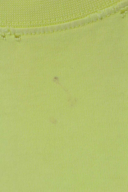 Balenciaga 23SS Logo Distressed T-Shirt Yellow Size XS