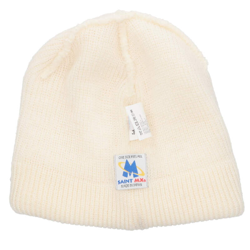 Saint Michael Logo Patchwork Beanie White Size ONE