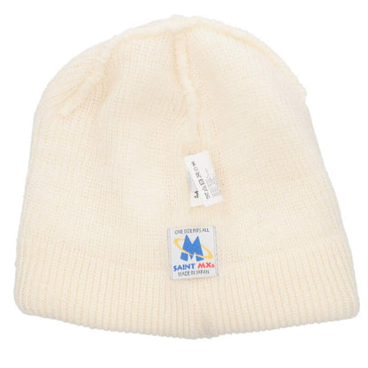 Saint Michael Logo Patchwork Beanie White Size ONE