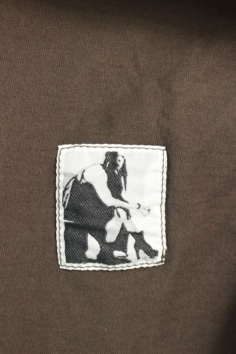 DRKSHDW 25AW Logo Print Long Sleeve T-Shirt Brown Size L