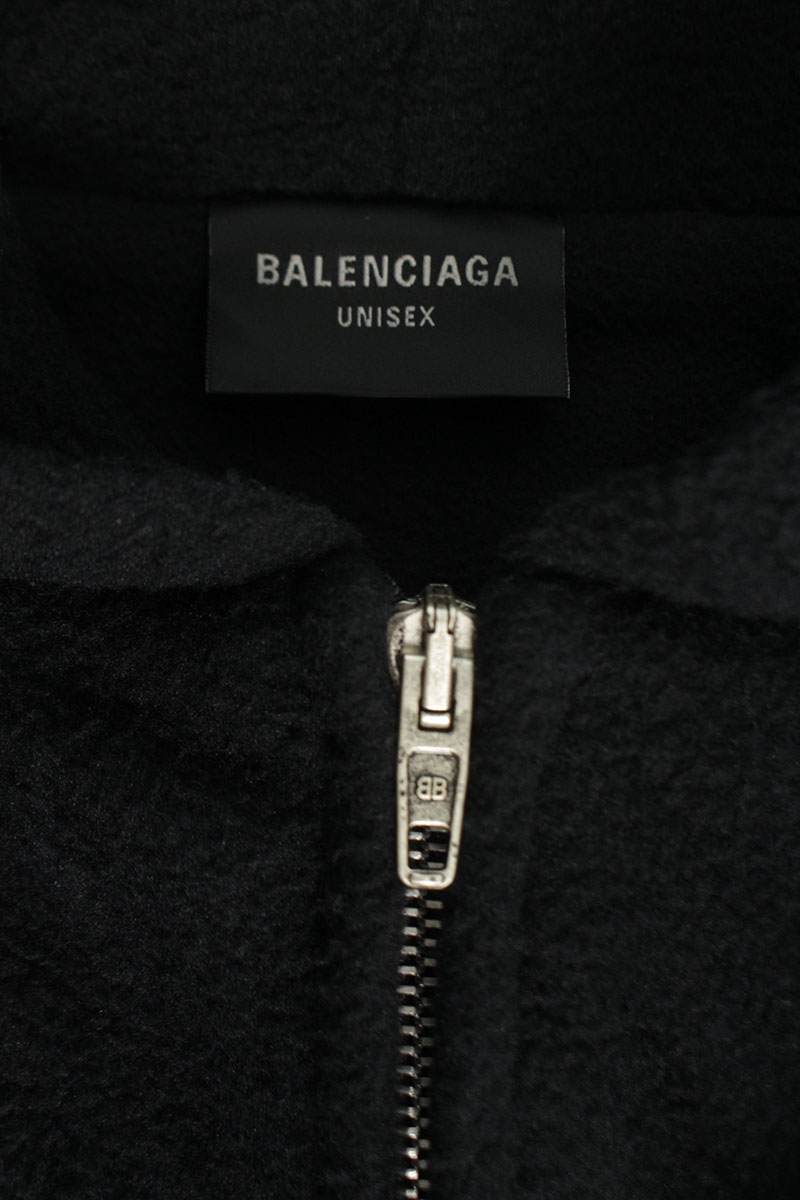 BALENCIAGA 24AW Pigalle Zip Hoodie Black Size M