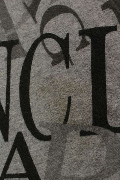 Balenciaga Logo Embroidered All-Over Print T-Shirt Gray x Black Size XL