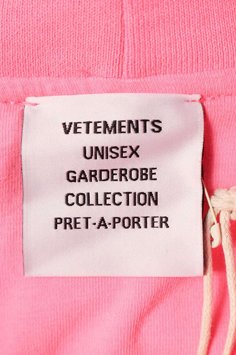 Vetements 25SS PRINCESSKENNYCROPPEDBOXY Hoodie Pink Size S