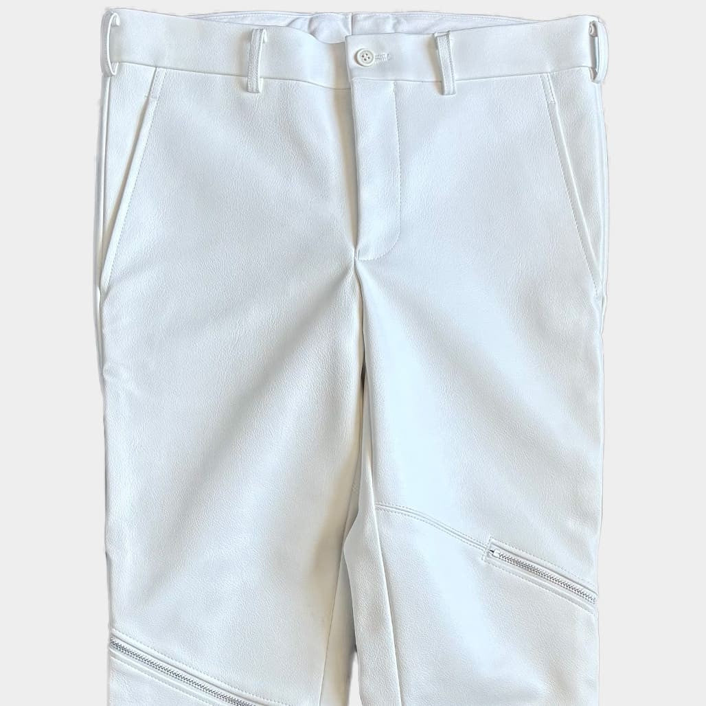 COMME DES GARCONS HOMME PLUS 18AW Leather Pants White Size S