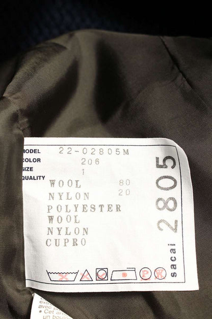 Sacai Zip Up Blouson Blue x Gray Size S