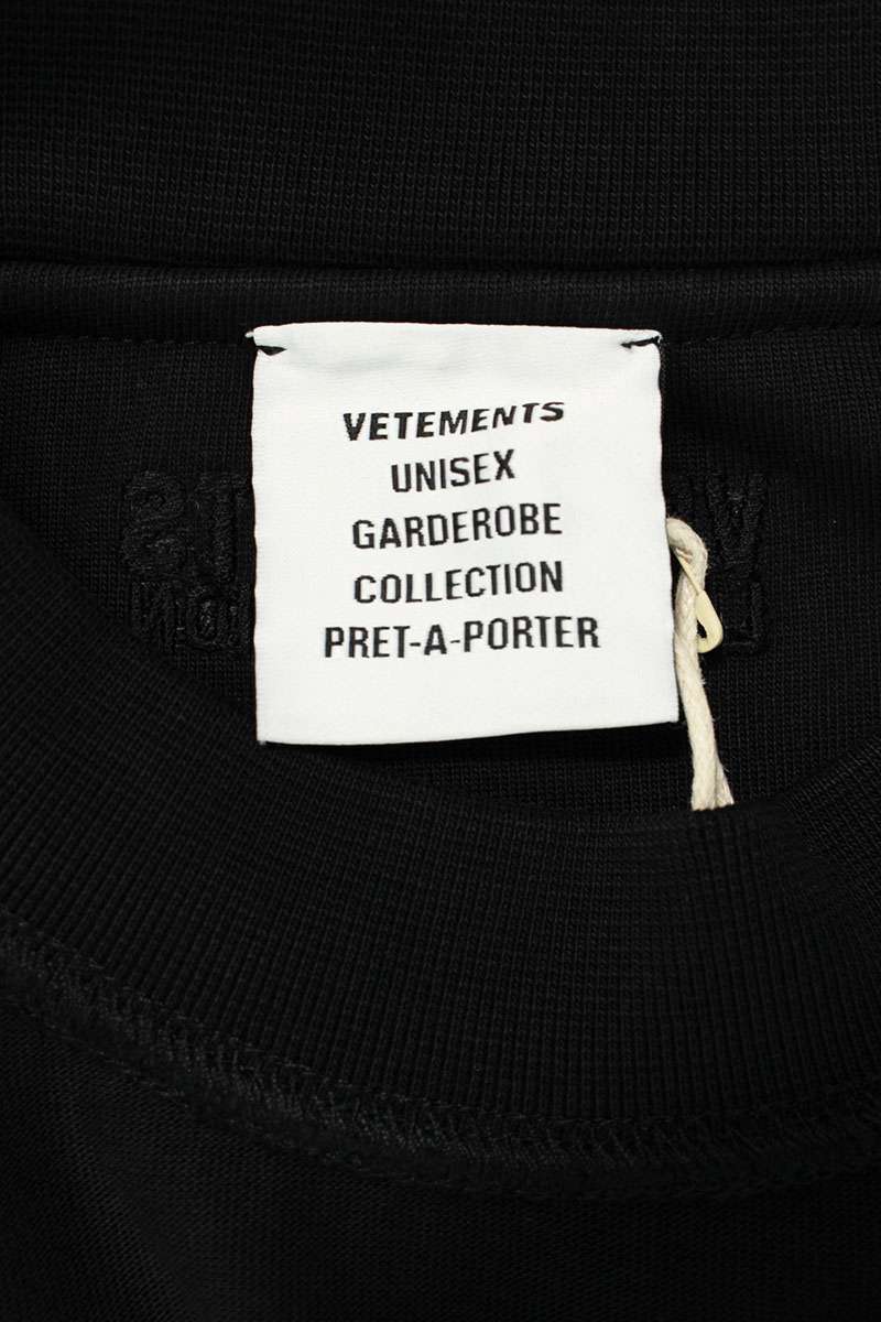 Vetements 25AW SHUT DOWN Embroidered Long Sleeve T-Shirt Black Size S