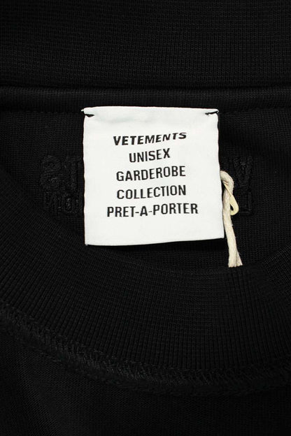 Vetements 25AW SHUT DOWN Embroidered Long Sleeve T-Shirt Black Size S