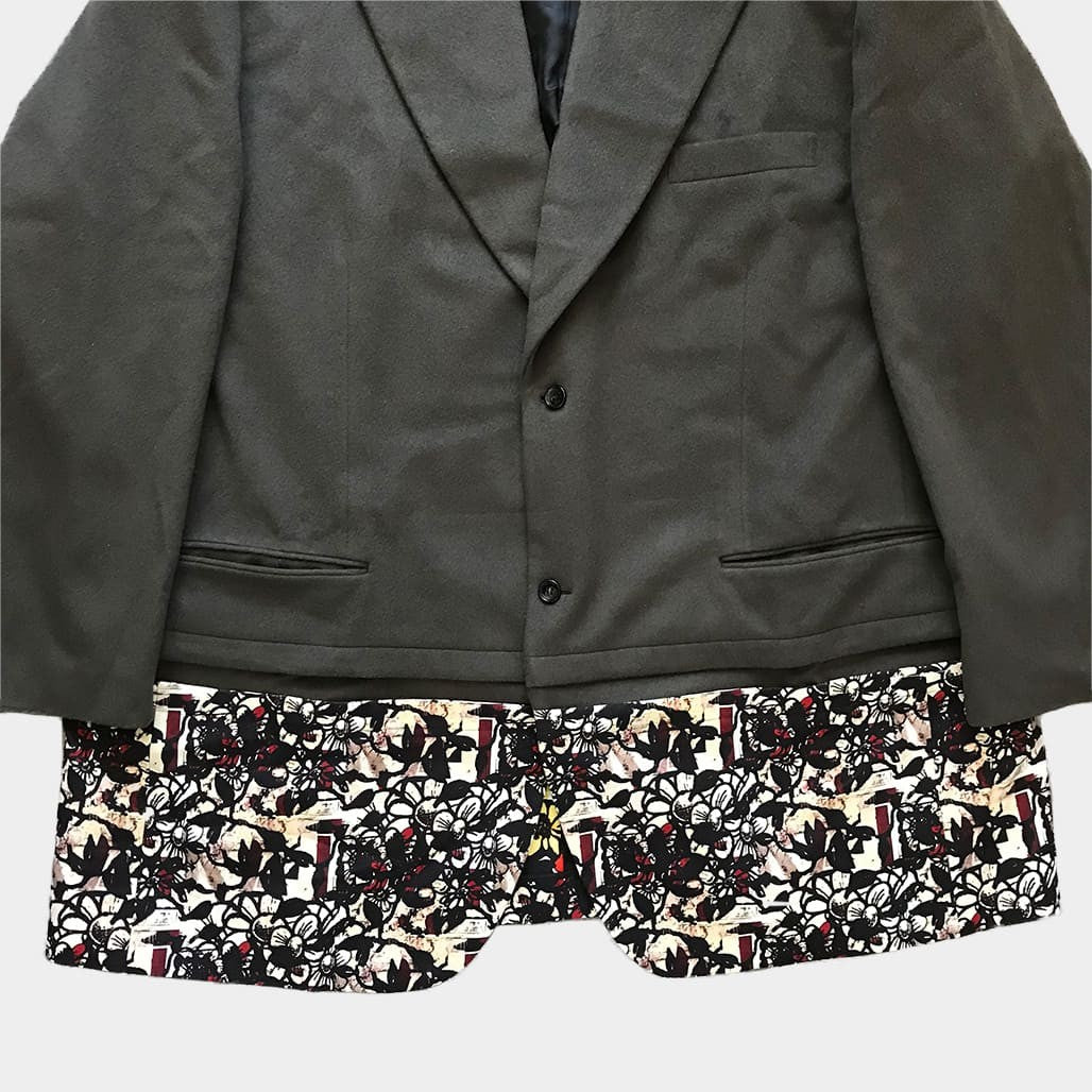 COMME DES GARCONS HOMME PLUS 22SS Hana no Sonzai Oversized Jacket Green Size XL