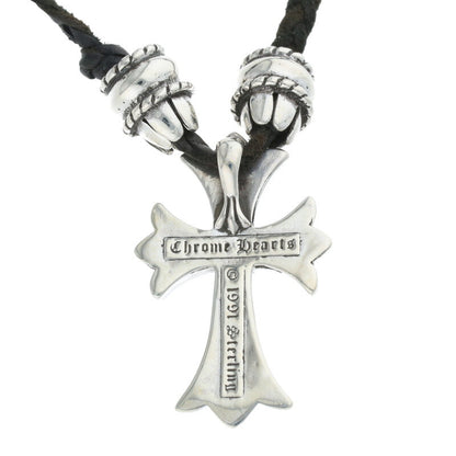 Chrome Hearts Small Necklace Silver x Black (Silver 45.53g)