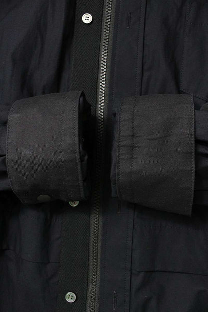 Sacai 21AW Cotton Poplin Hooded Blouson Blue Size L