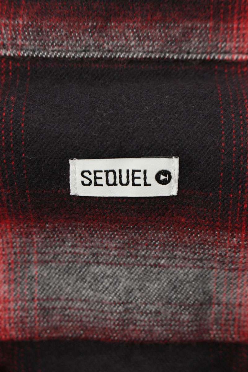 SEQUEL 23AW Long Sleeve Shirt Red x White Size M