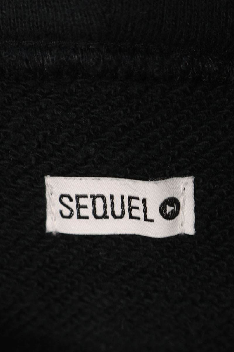 SEQUEL 22AW Logo Print Hoodie Black Size S